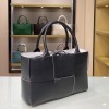 Bottega Veneta Intrecciato lamp skin tote black bag 609175