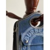 Burberry Mini Check Denim Leather Pocket Bag