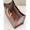 Fendi sunshine tote brown ombre leather 41cm