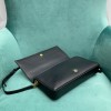 YSL becky quilted black lampskin leather chain bag 02