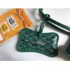 Goyard Tote Chien Gris Pet Green Leather Bag