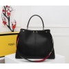 Fendi Gold Black Peekaboo X-lite Tote Bag