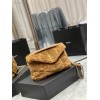 YSL Puffer Merino Shearling & Lambskin Brown 29cm