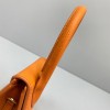 Jacquemus mini tote bag orange leather 12cm
