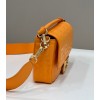 Fendi Baguette orange leather bag 26cm