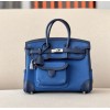 Hermes Cargo Birkin 25 Navy Swift Bag