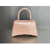 Balenciaga hourglass beige crocodile XS bag