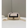 Fendi Easy 2 Baguette White Leather Bag