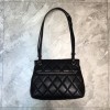 Balenciaga shoulder tote bag in black - silver hardware 25cm
