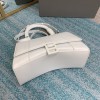 BALENCIAGA HOURGLASS XS/S TOP HANDLE BAG White