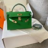 Hermes Kelly Mini Green Leather