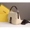 Fendi zucca beige baguette shopping bag