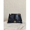 Balenciaga Crush Large Crinkled Leather Chain Shoulder Bag