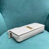 YSL becky quilted white lampskin leather chain bag