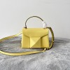 Valentino Garavani One Stud yellow mini tote bag