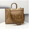 Fendi Sunshine Brown Suede Tote Bag