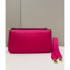 FENDI Baguette large pink leather bag