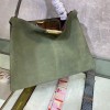 Fendi Peekaboo in green leather 42cm