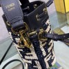 FENDI Mon Tresor Mini FF Logo Raffia Bucket Bag