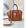 Givenchy Mini Antigona Lock Brown Leather Bag