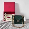 Valentino Garavani One Stud embroidered green mini bag