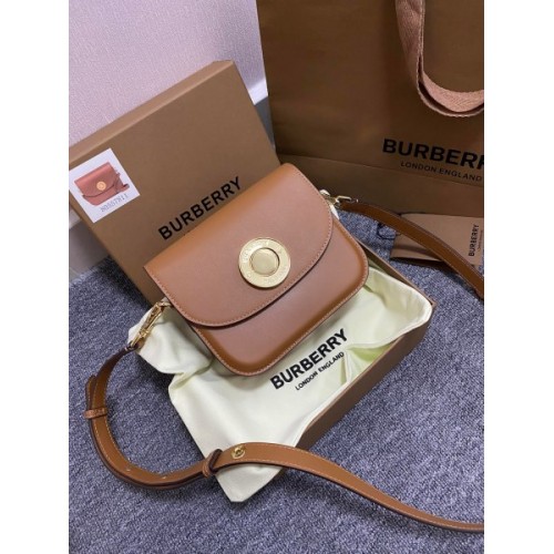 BURBERRY Leather Elizabeth Cross-Body Brown Bag