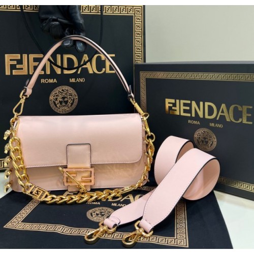 Fendi x Versace Baguette Pink Medium Bag