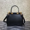 Valen Garavani Small Rock-stud Alcove Black Leather Bag