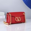 Valentino Garavani Stud Sign red leather bag