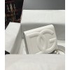 DG calfskin logo white crossbody bag