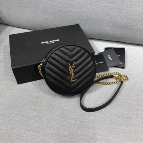 YSL Vinyle Camera Round Shoulder Bag