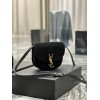 YSL Kaia small suede brown leather bag