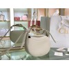 Chloe kiss purse in small grain calfskin white