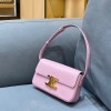Celine Triomphe Shoulder Bag Shiny Calfskin Pink