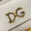 DG dauphine leather Sicily bag in White 25cm