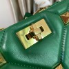 Valentino small Roman Stud Green Nappa Leather Bag