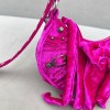 Balenciaga Le Cagole Pink Velvet Bag