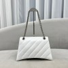 Balenciaga Crush chain-strap white shoulder bag