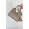 Fendi Peekaboo Iconic mini grey leather bag