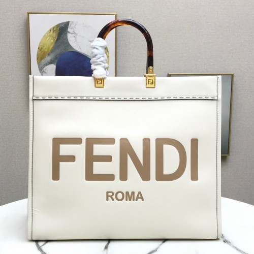 Fendi sunshine tote bag white 41cm