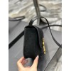 YSL Kaia small suede brown leather bag