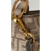 Fendi O'Lock Zip Dove grey tapestry fabric bag