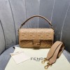 Fendi Baguette beige leather bag 26cm