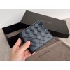 Bottega Veneta woven black green leather wallet