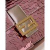 Fendi Mini Baguette light pink sequinned leather bag