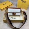 Fendi Baguette white medium brown trap