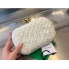 Bottega Veneta White Knot Foulard Intrecciato Clutch