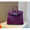 Hermes birkin purple crocodile 25cm