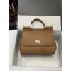 DOLCE & GABBANA Small Brown Dauphine Sicily Bag