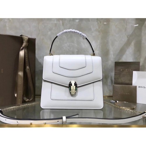 Bvlgari Serpenti Forever Calf Leather Flap Cover Handle Bag 283171